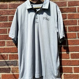 Under Armour Men's UA Fish Tech Loose Fit Short Sleeve Polo Shirt Grey Size 2XL